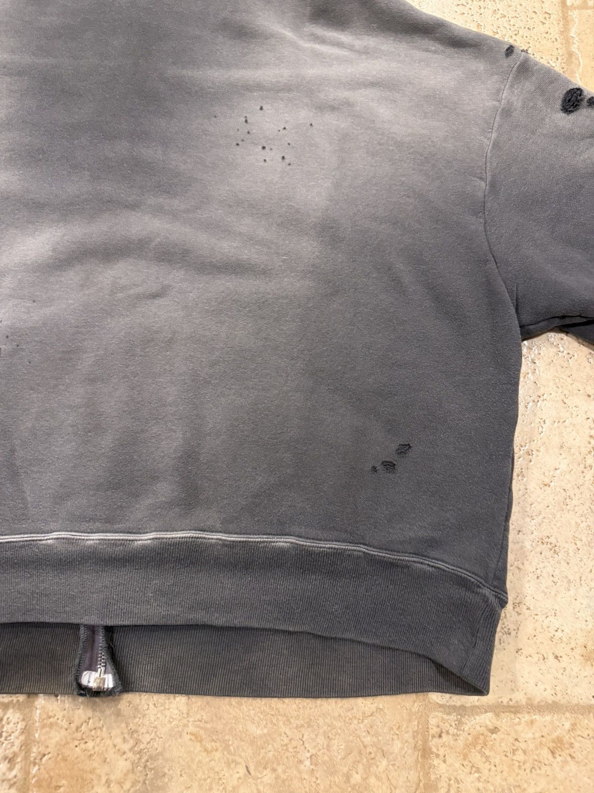 Saint Michael Saint Michael Distressed Thermal Double Face Lay Zip Hoodie Size US S / EU 44-46 / 1 - 14 Thumbnail