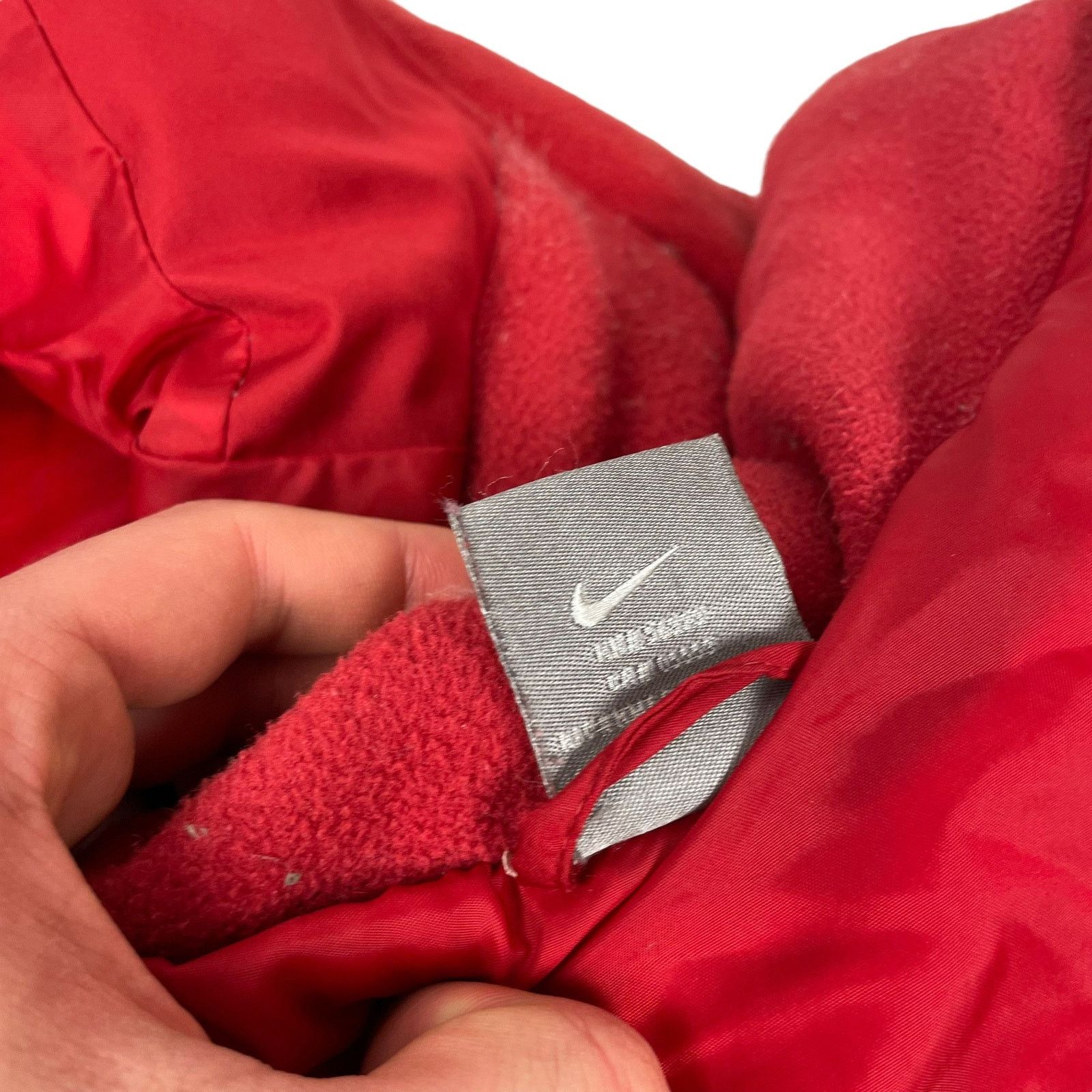 Nike × Vintage Nike Men's Red Swoosh Pockets Full Zip Down Puffer Vest 2XL Size US XXL / EU 58 / 5 - 9 Thumbnail