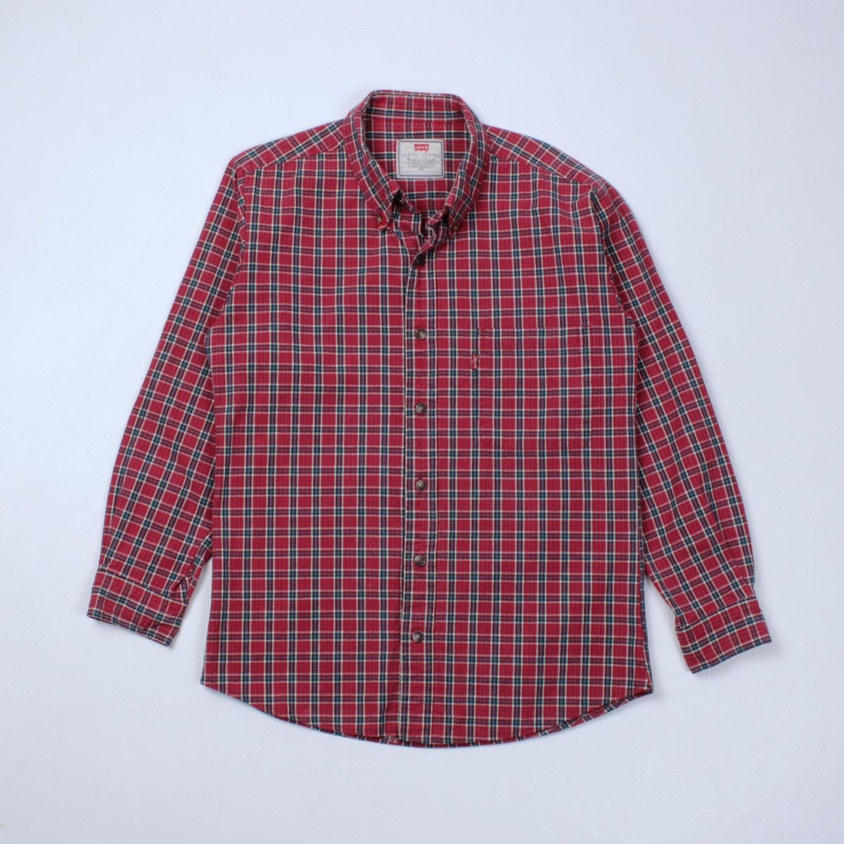 Levi's × Vintage LEVIS Levi Strauss Vintage Rare Plaid Shirt Metal Button Size US M / EU 48-50 / 2 - 2 Thumbnail