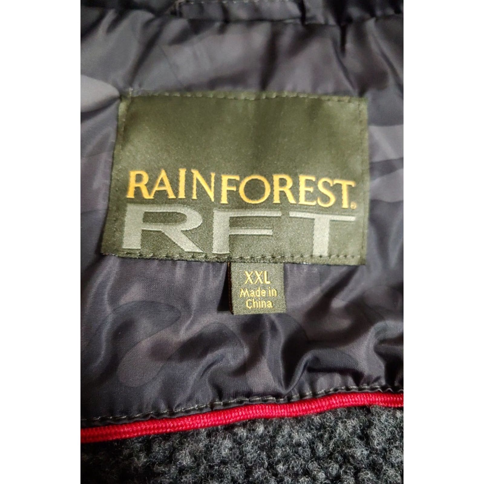 Vintage Rainforest RFT Vest Mens 2XL Gray Camouflage Fleece Lined Zip Vest Pockets Rainforest RFT Size US XXL / EU 58 / 5 - 3 Thumbnail