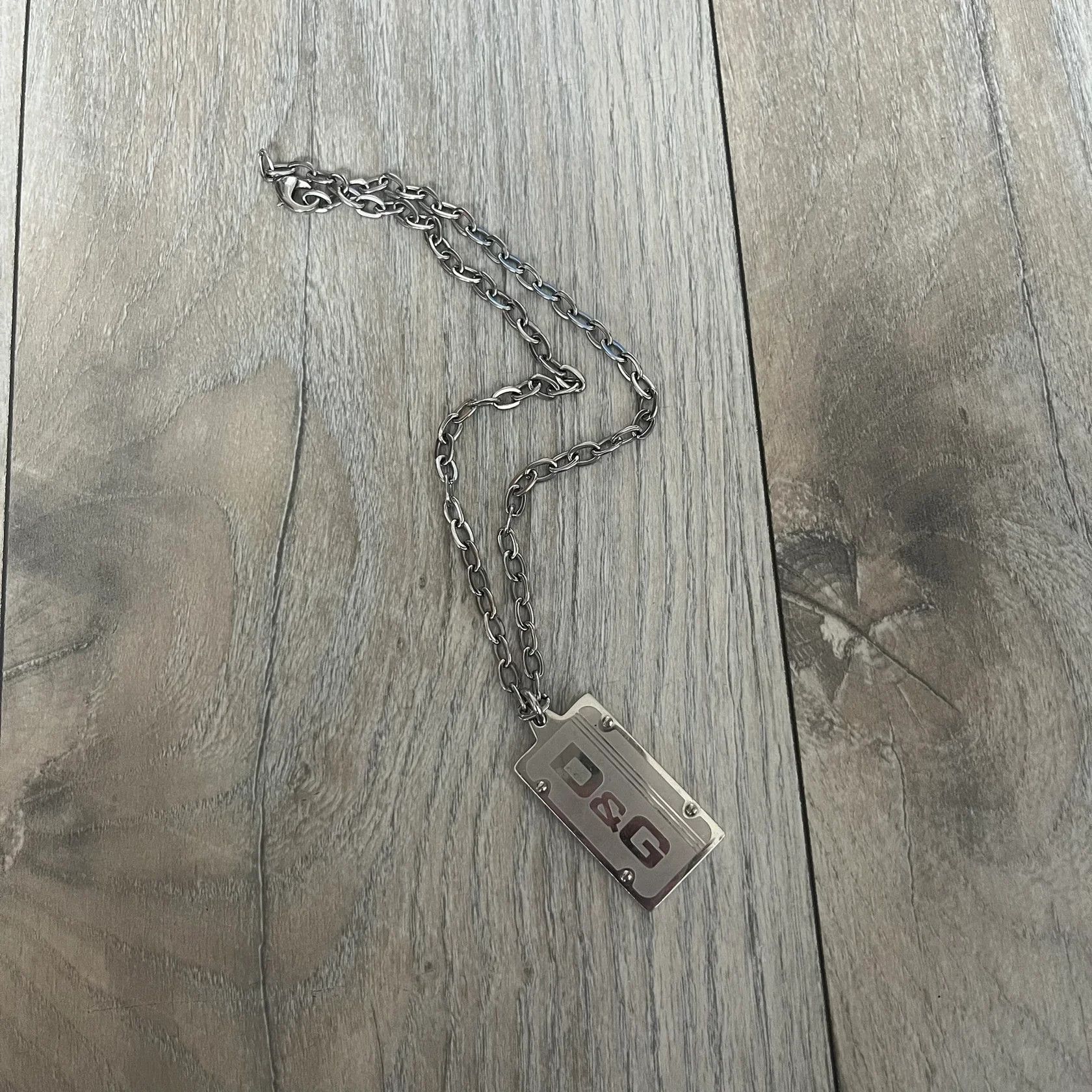 Dolce & Gabbana Dolce & Gabbana DJ0449 Propaganda Dog Tag Necklace Size ONE SIZE - 2 Thumbnail