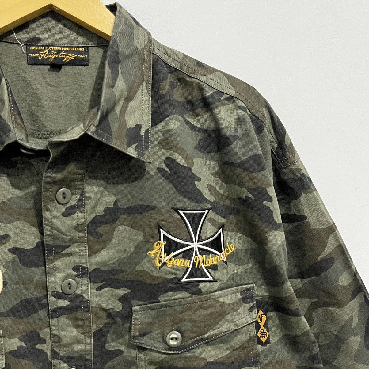 Japanese Brand Flagstaff Arizona Motorcycle Camo Shirt - JUN25 Size US XXL / EU 58 / 5 - 9 Thumbnail