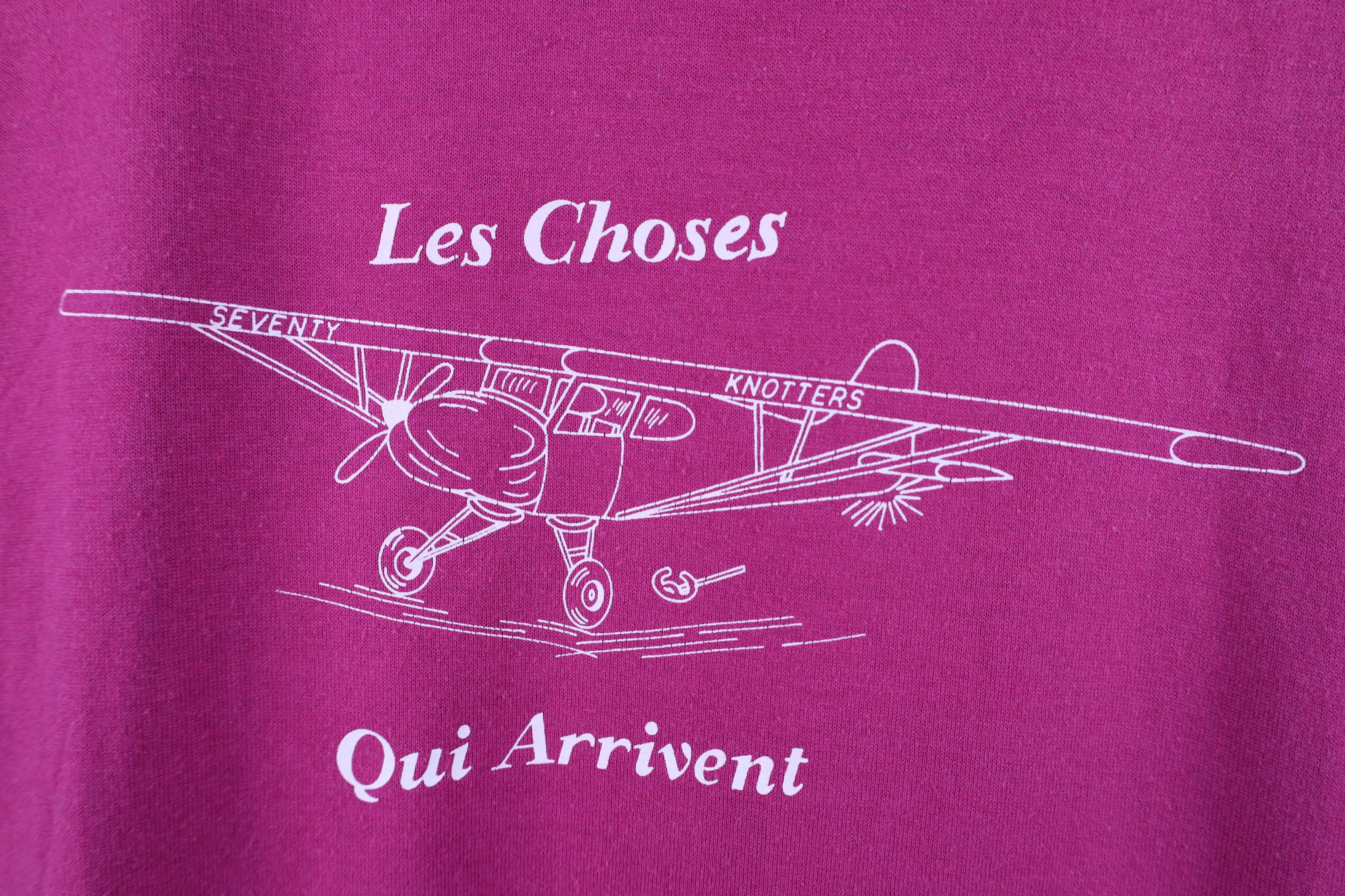 Vintage Vintage 90s Qui Arrivent Seventy Knotters Airplane T-Shirt Size US L / EU 52-54 / 3 - 4 Thumbnail