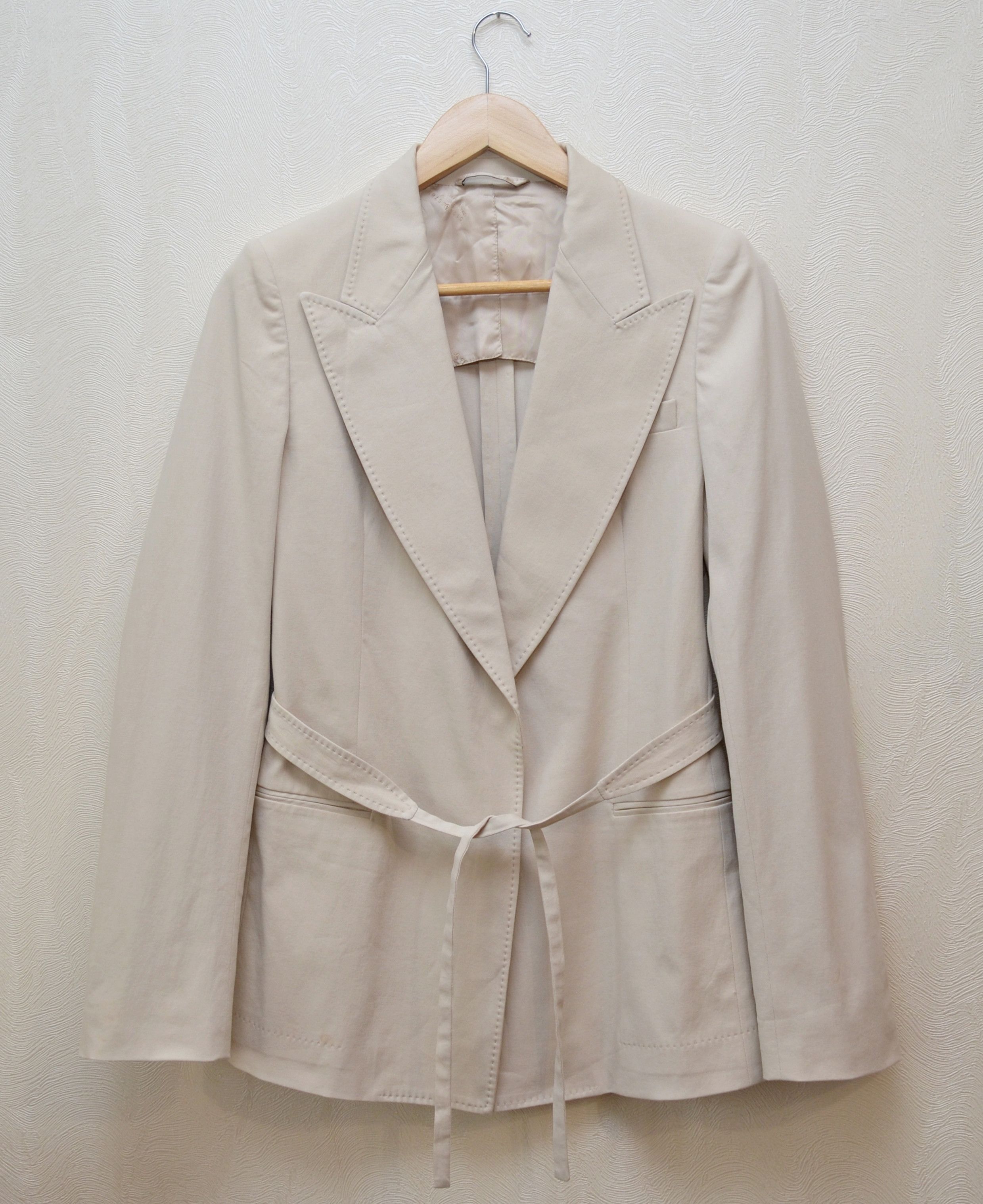 Maison Margiela MM4 Maison Martin Margiela 4 Archive Blazer SS10 Beige RARE Size XS / US 0-2 / IT 36-38 - 1 Thumbnail