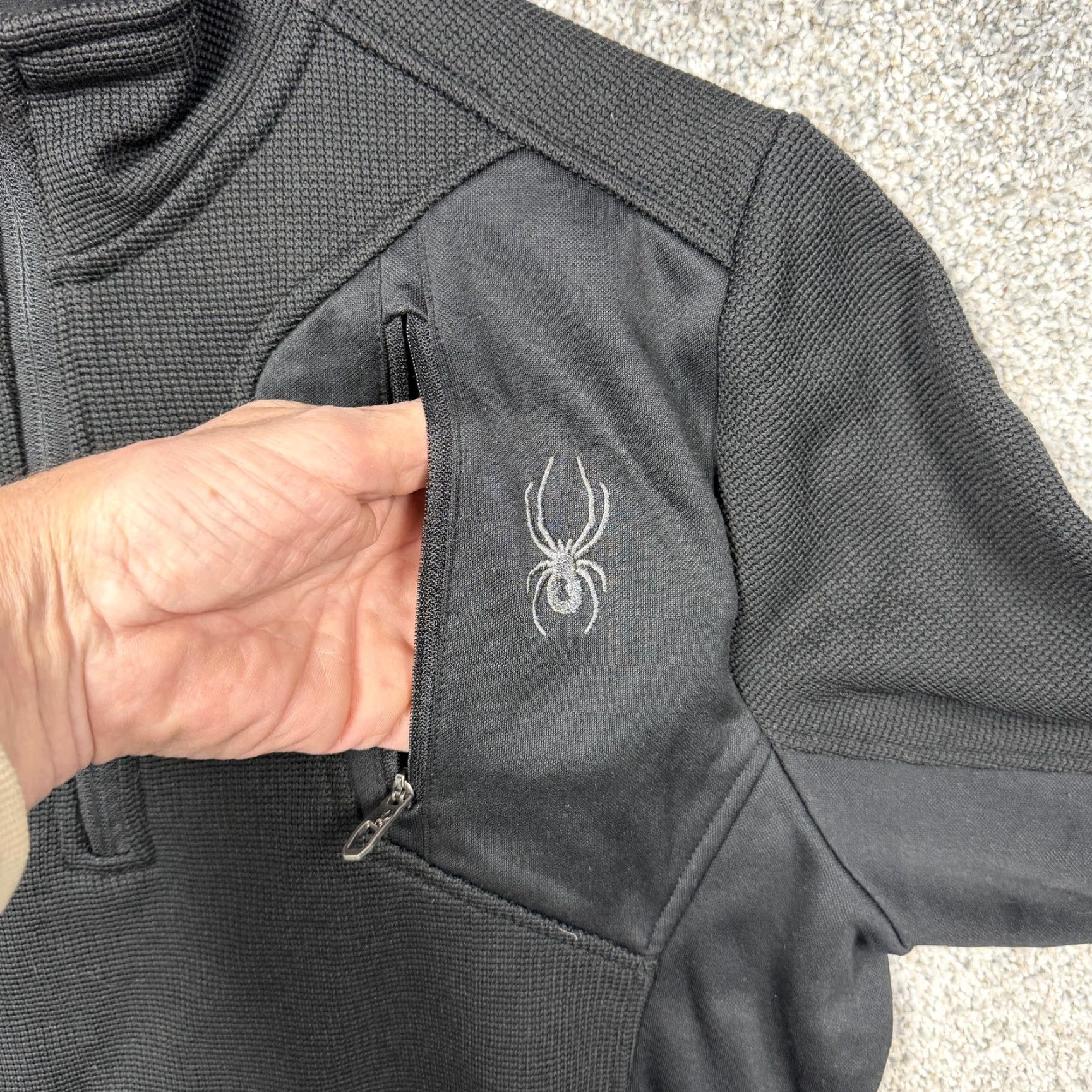 Spyder Spyder Pullover Mens M Black 1/4 Zip Thermal Fleece Ski Hiking Gorpcore Shirt Size US M / EU 48-50 / 2 - 6 Thumbnail