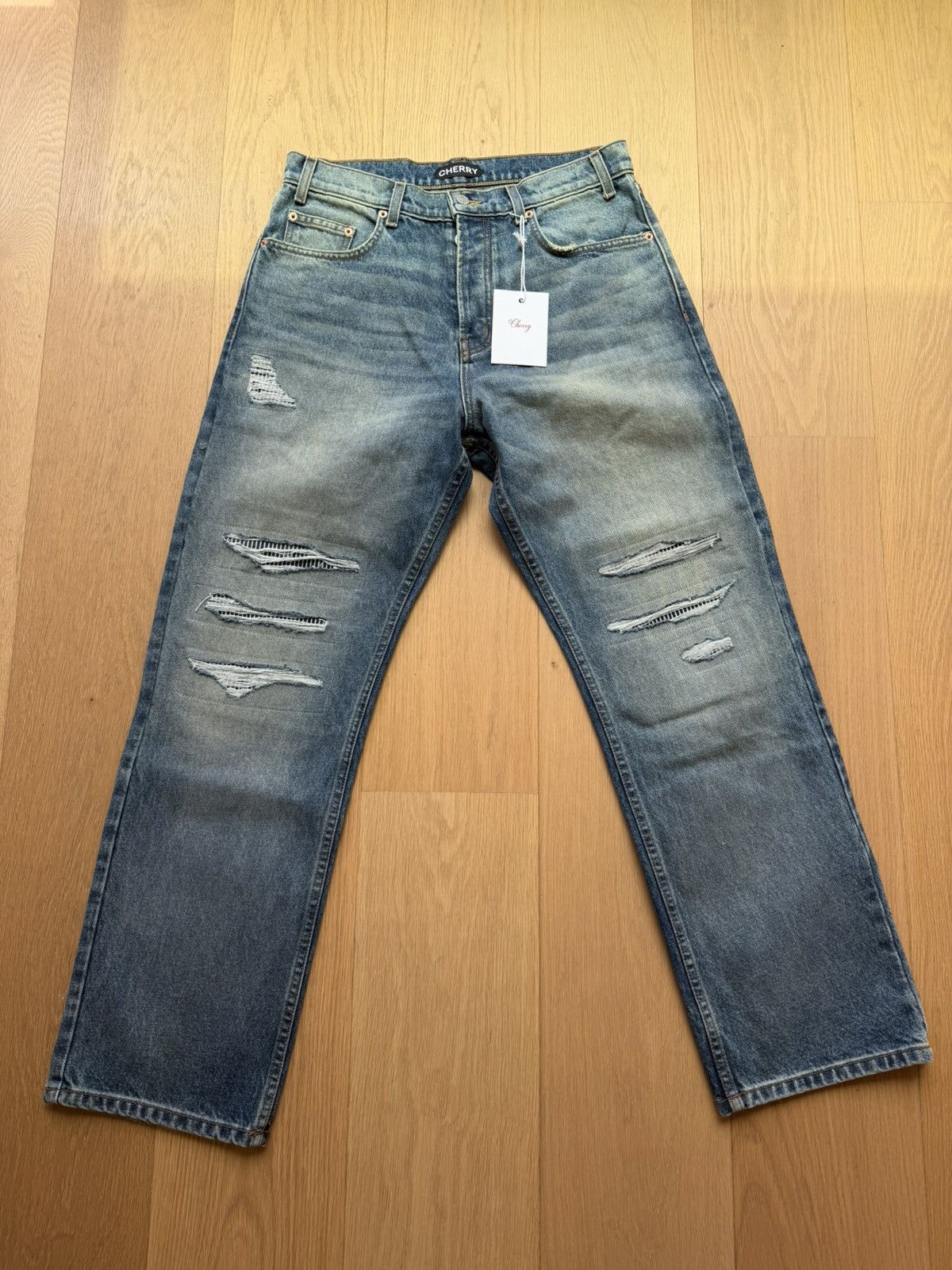 Cherry LA Railroad 5 Pocket Denim Jeans Size US 32 / EU 48 - 1 Thumbnail