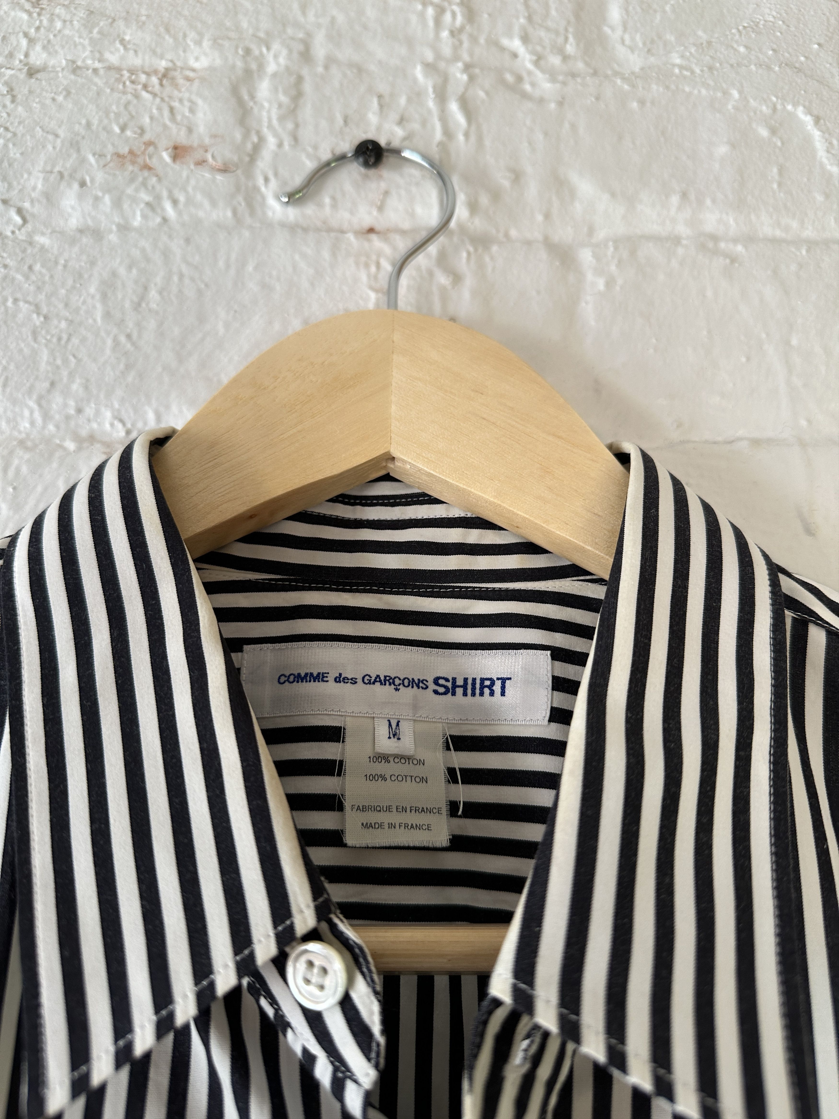 Comme des Garcons Comme des Garcons SHIRT Striped Short Sleeve Button Up Shirt Size US M / EU 48-50 / 2 - 2 Thumbnail