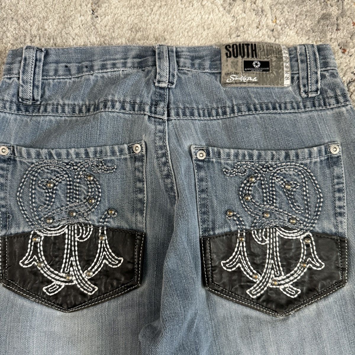 JNCO × Southpole × Vintage Crazy Vintage y2k South Pole light wash cybergoth wide leg Size US 28 / EU 44 - 2 Thumbnail