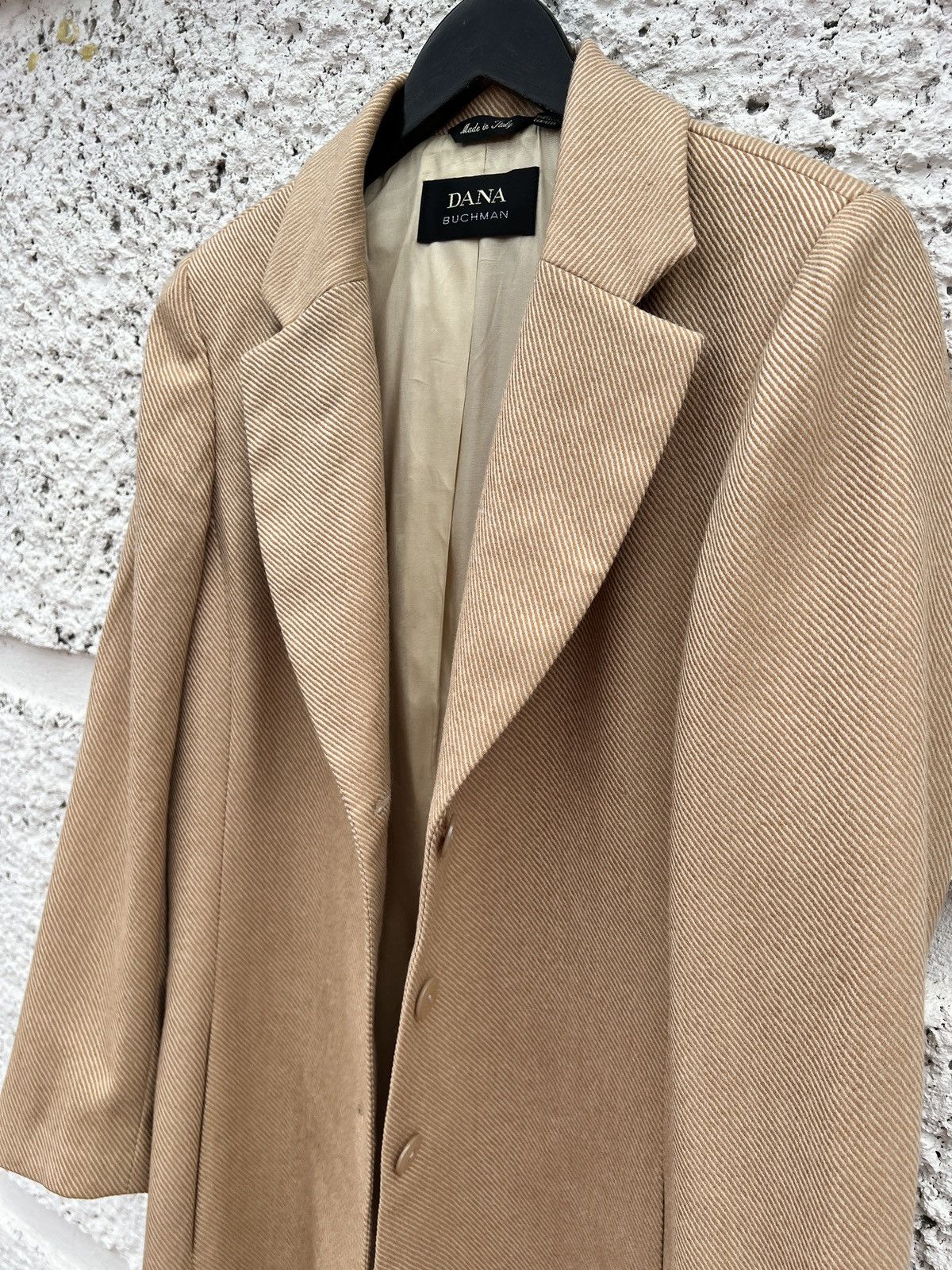 Other Dana Buchman Italian Wool-Silk Coat Beige M/L Size M / US 6-8 / IT 42-44 - 11 Thumbnail