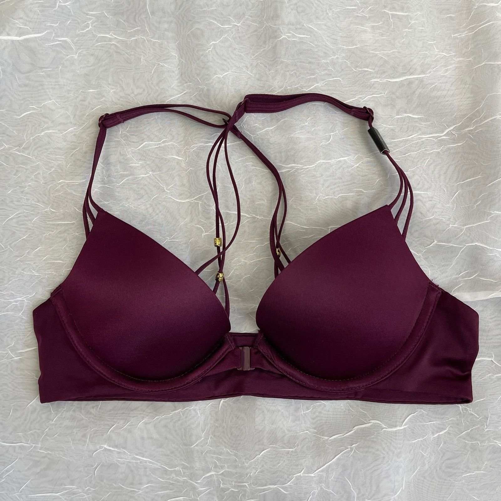Victoria's Secret Victoria’s Secret Very Sexy Push Up Purple Gold 32 A NWT Size ONE SIZE - 9 Thumbnail