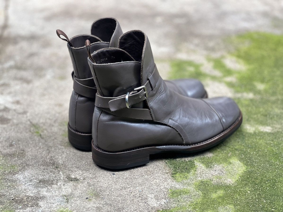 Prada PRADA GREY LEATHER ANKLE BOOT Size US 8.5 / EU 41-42 - 6 Thumbnail