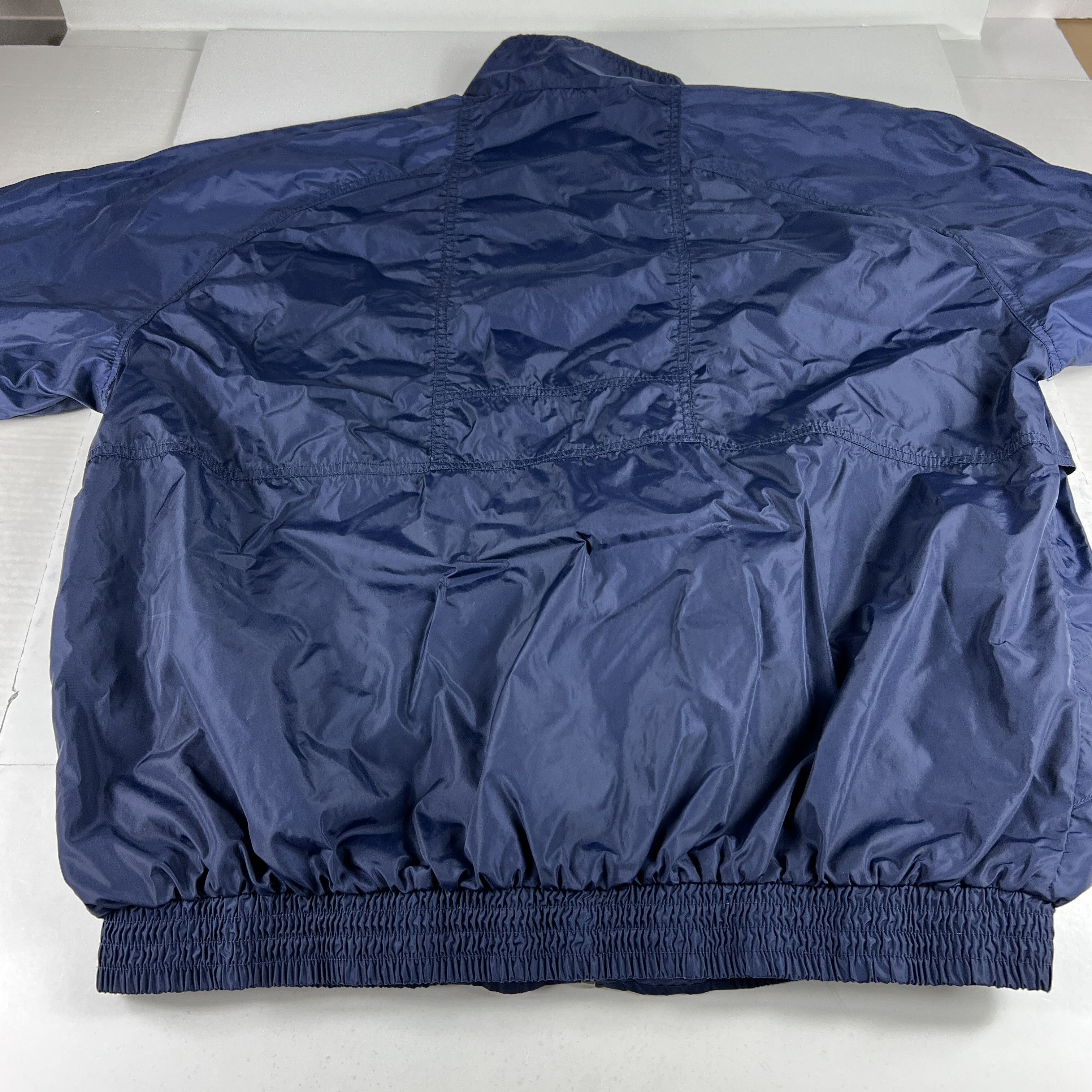 Nike × Vintage VTG 90s Nike Jacket Blue Logo Full Zip Windbreaker Size US XXL / EU 58 / 5 - 11 Thumbnail
