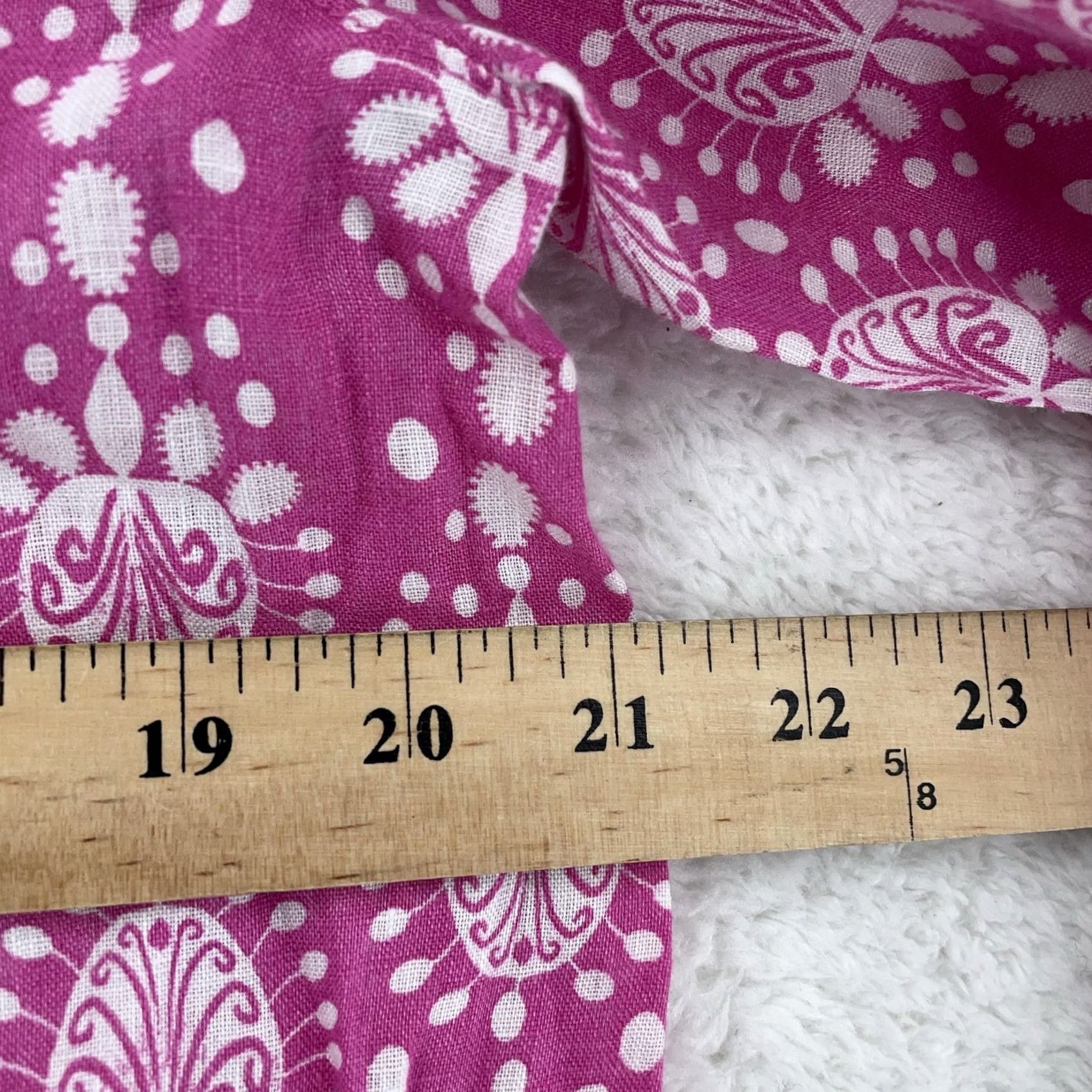 Vintage Sigrid Olsen Tunic Top Womens L Pink Yellow Linen Boho Printed 3/4 Sleeve V Neck Shirt Womens L Pink Linen Boho Tunic 3/4 Sleeve V-Neck Printed Size L / US 10 / IT 46 - 4 Thumbnail
