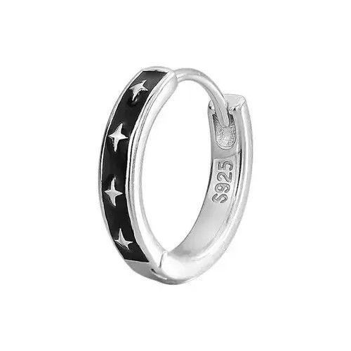 Japanese Brand 925 Silver Plated Small Silver Hoop Earrings for Men Women Size ONE SIZE - 4 Thumbnail