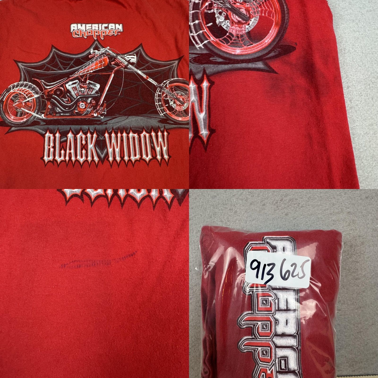 Vintage VINTAGE American Chopper Shirt Mens XL Red Black Widow Muscle Cut Off Tee Sleeveless Size US M / EU 48-50 / 2 - 9 Thumbnail