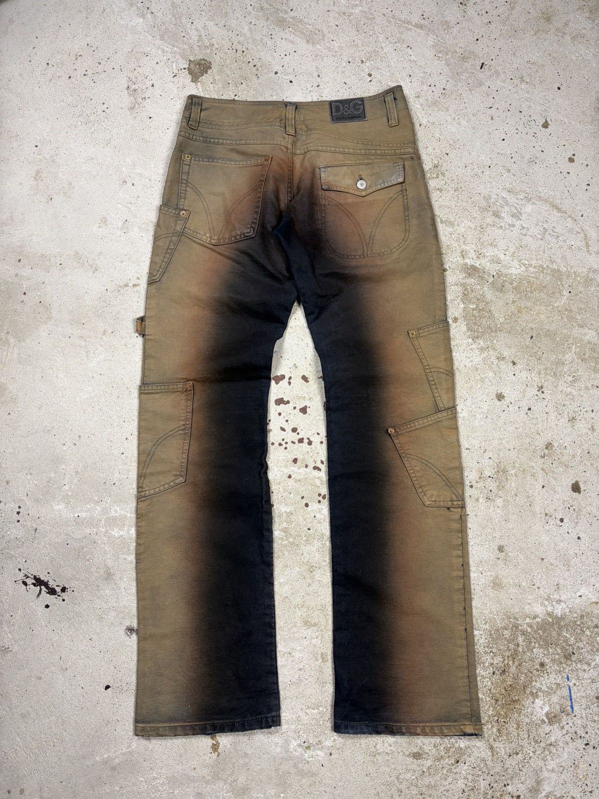 Dolce & Gabbana FW 2003 Dolce & Gabbana Utility Bronze Gradient Cargo Pants Size US 30 / EU 46 - 2 Thumbnail