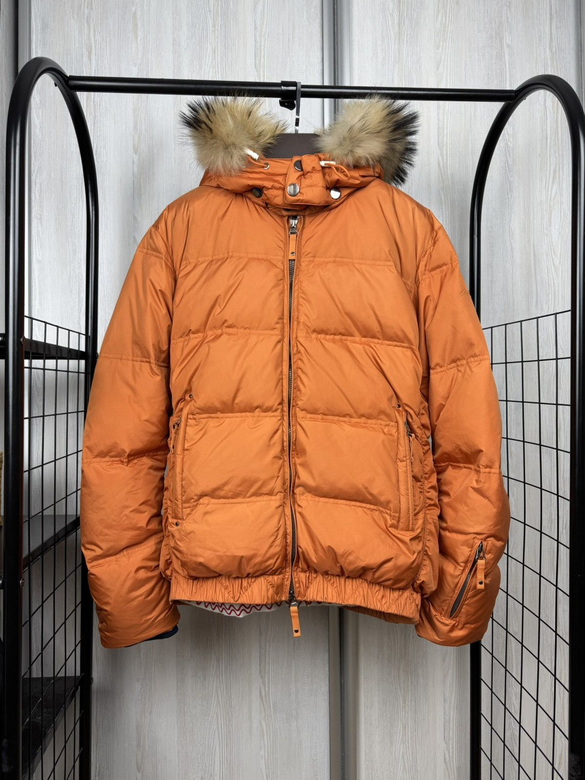 Japanese Brand Jet Set Orange quilted down puffer fur ski jacket Size US L / EU 52-54 / 3 - 1 Thumbnail