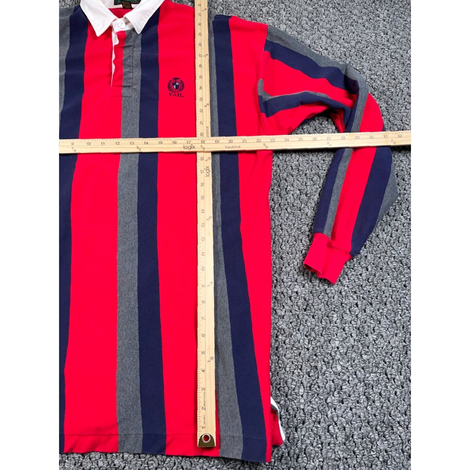 Vintage VINTAGE Cross Creek Polo Shirt Men XL Red Striped Embroidered Rugby Collared 90s Preppy Classic Size US XL / EU 56 / 4 - 5 Thumbnail