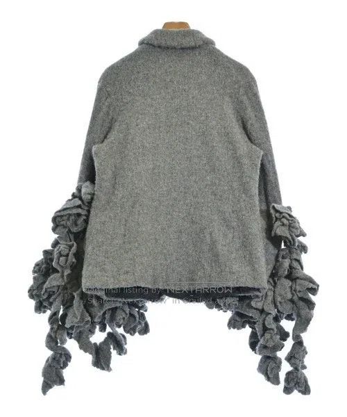 Comme des Garcons Comme Des Garcons Shrunken Gray Floral Pleated Coat Size M / US 6-8 / IT 42-44 - 3 Thumbnail