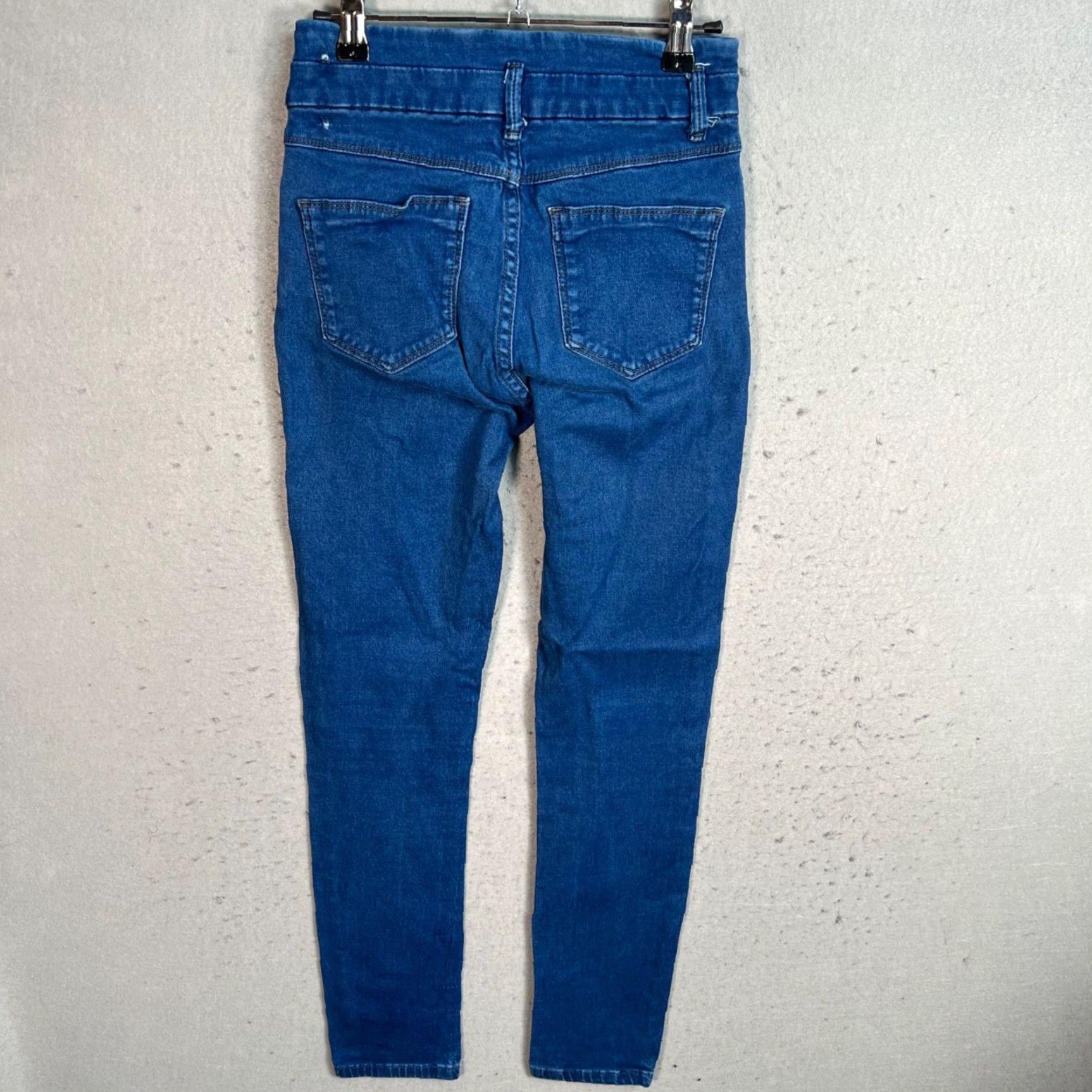 Topshop Topshop Moto Skinny Jeans Medium Wash Blue Size 25 Womens 27 in Inseam 25 x 30 Rise Mid Denim Cotton Jeans Size 42" / US 20 - 2 Thumbnail