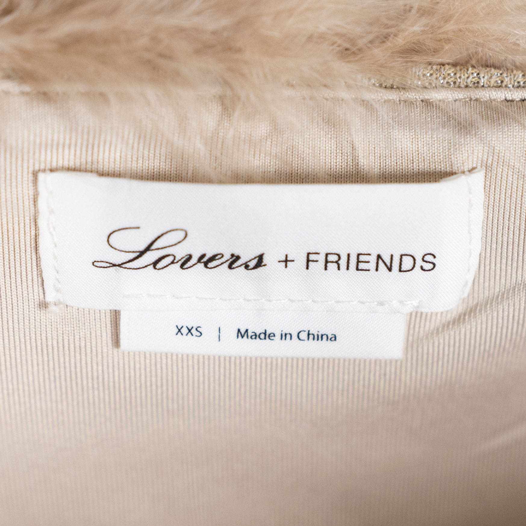 Lovers and Friends Lovers + Friends Lana Metallic Nude Shimmer Size XXS / US 00 / IT 34 - 2 Thumbnail