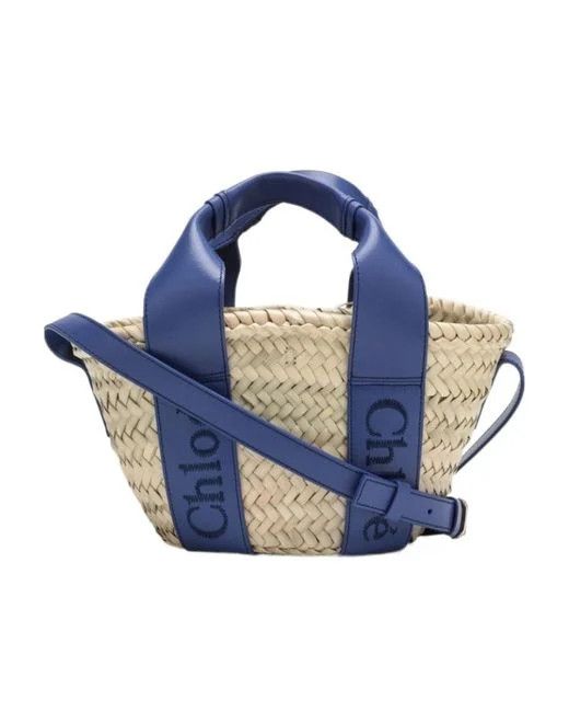 Chloe o1loc1c10226 Size: OS / Sense Small Basket Bag in Night Blue Size ONE SIZE - 1 Thumbnail