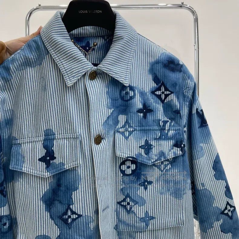 Louis Vuitton Louis Vuitton Ink Style Thick Denim Jacket Size US S / EU 44-46 / 1 - 3 Thumbnail
