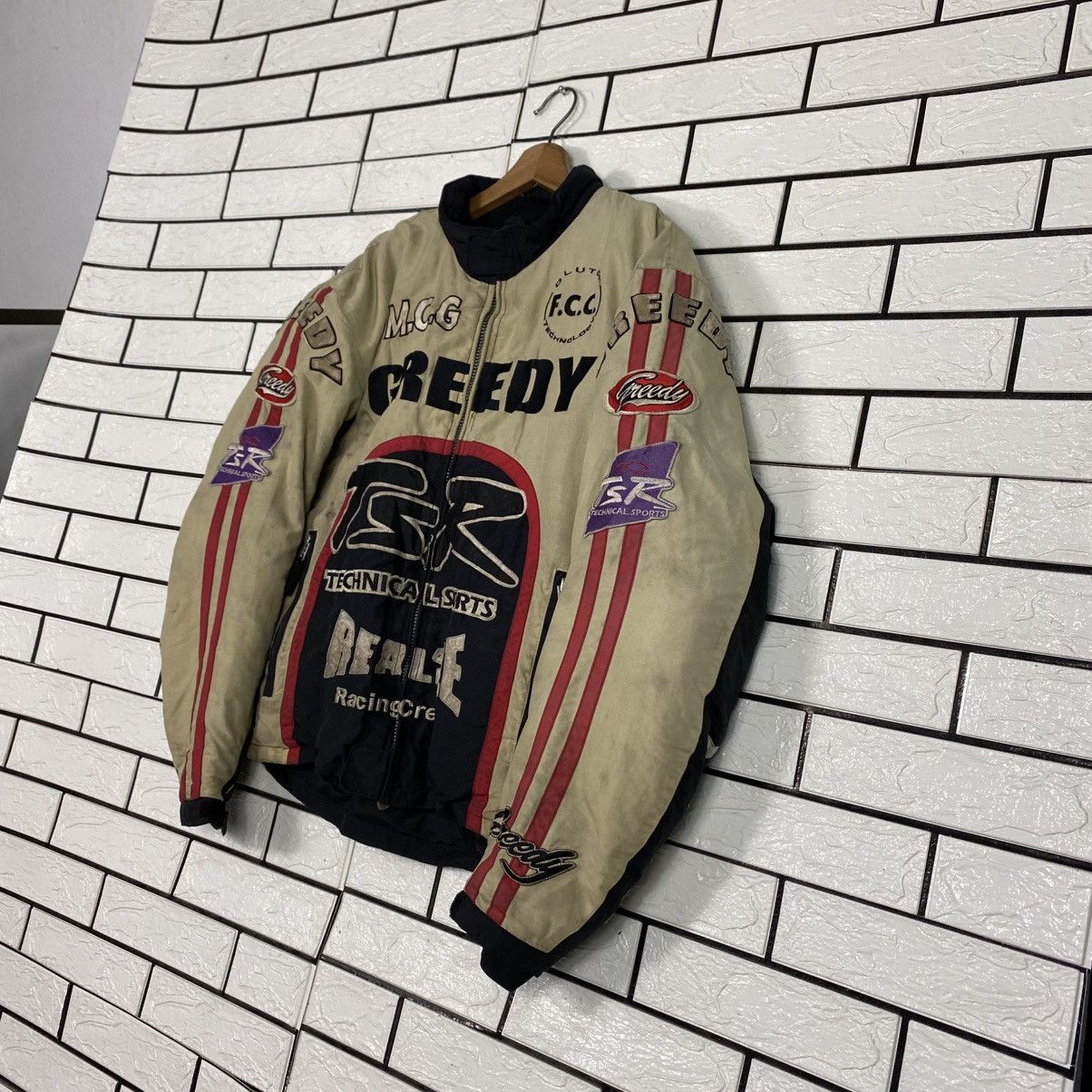 Japanese Brand Vintage Biker Jacket Cafe Racer Greedy Big Logo Size US L / EU 52-54 / 3 - 3 Thumbnail