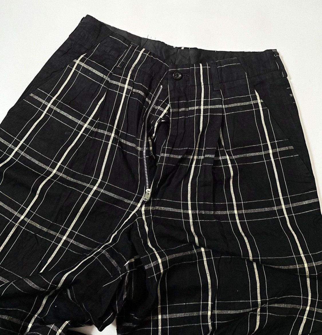 Comme des Garcons TAX FREE 🇺🇸 Vintage cdg homme checkered high waist trousers Size US 27 - 5 Thumbnail