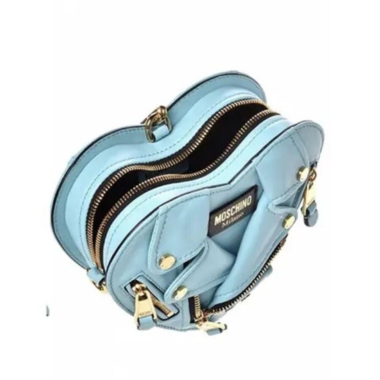 Moschino SS22 MOSCHINO Couture Jeremy Scott Turquoise Heart Biker Bag Size ONE SIZE - 4 Thumbnail