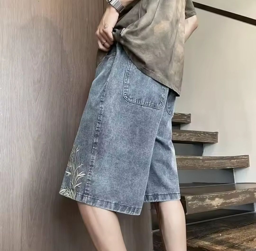 Vintage Vintage Wide Leg Hip Hop Denim Shorts Size US 32 / EU 48 - 2 Thumbnail
