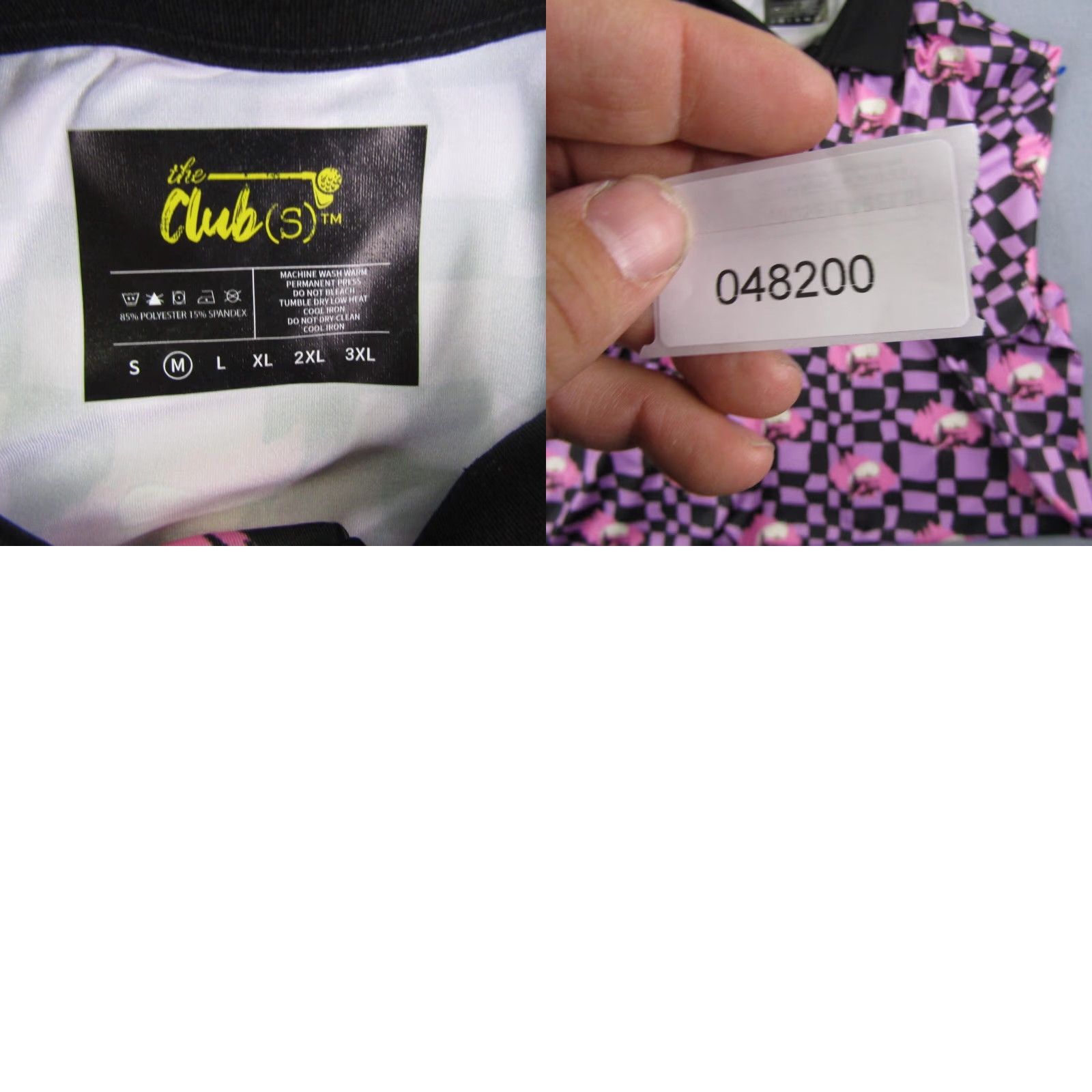 Lululemon The Club(S) Polo Shirt Mens Medium Pink Black Golf Club Print Golfer Performance Size US M / EU 48-50 / 2 - 8 Thumbnail