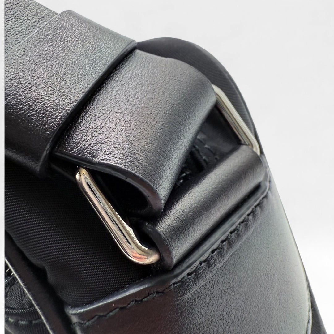 Prada Prada shoulderbag studded AW18 Nylon black white leather Size ONE SIZE - 9 Thumbnail