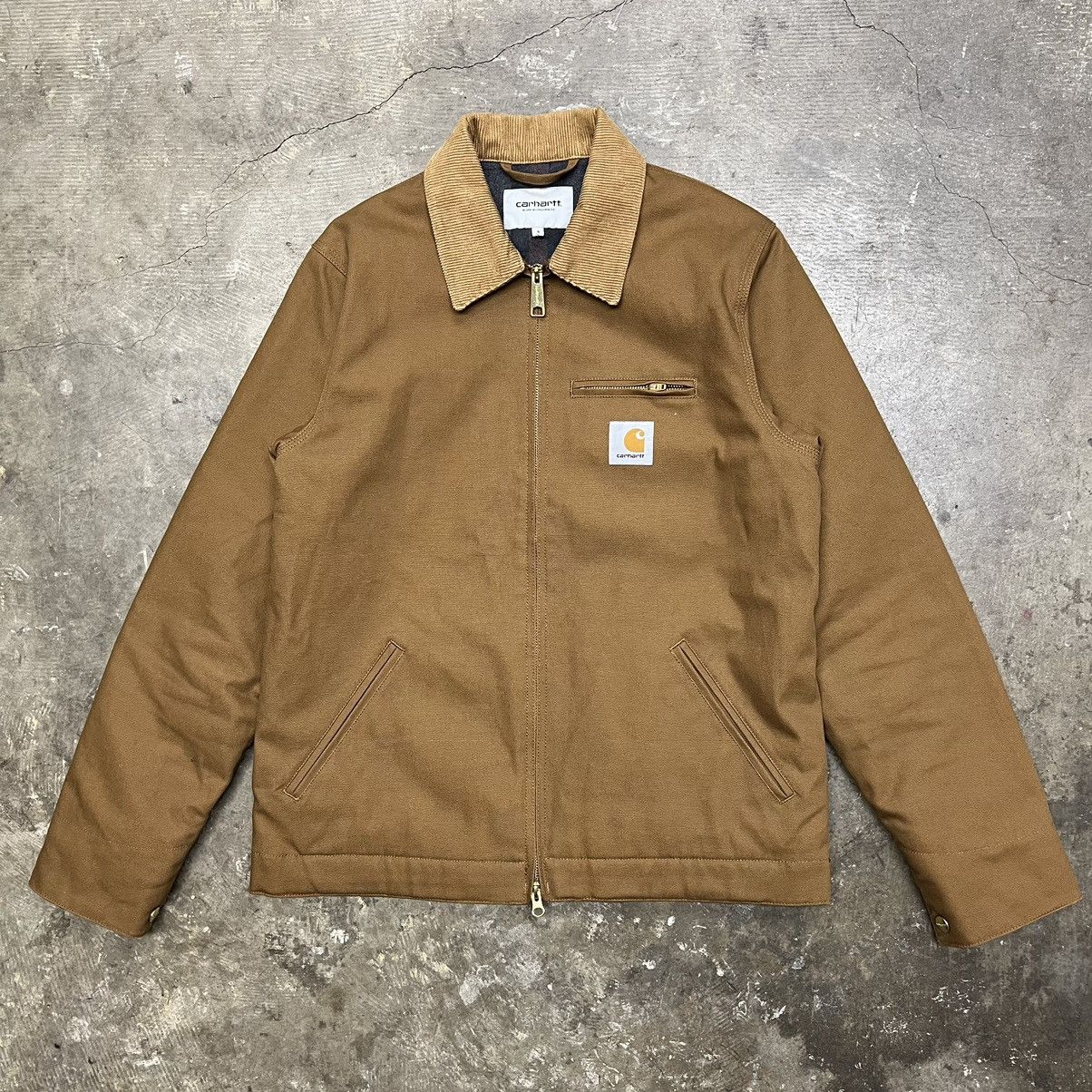 image of Carhartt Detroit Jacker Work In Progress Tan, Men's (Size Small)