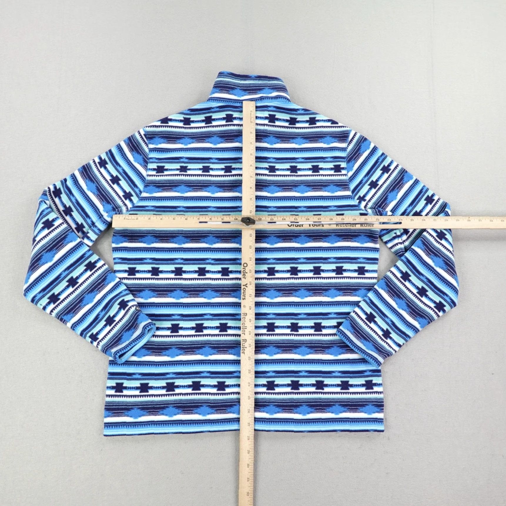 Chubbies Chubbies Sweater Mens Medium Blue Aztec Fleece Beach Club 1/4 Zip Pullover Size US M / EU 48-50 / 2 - 6 Thumbnail