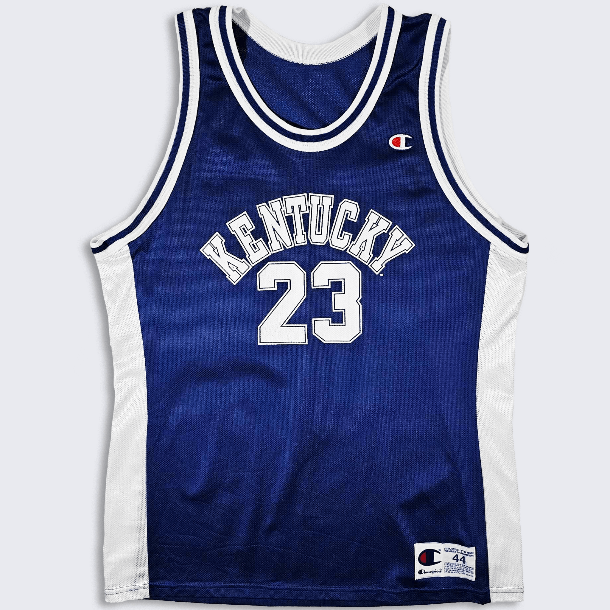 image of Champion x Jersey Kentucky Wildcats 90's Derek Anderson Basketball Jersey in Blue White (Size Large