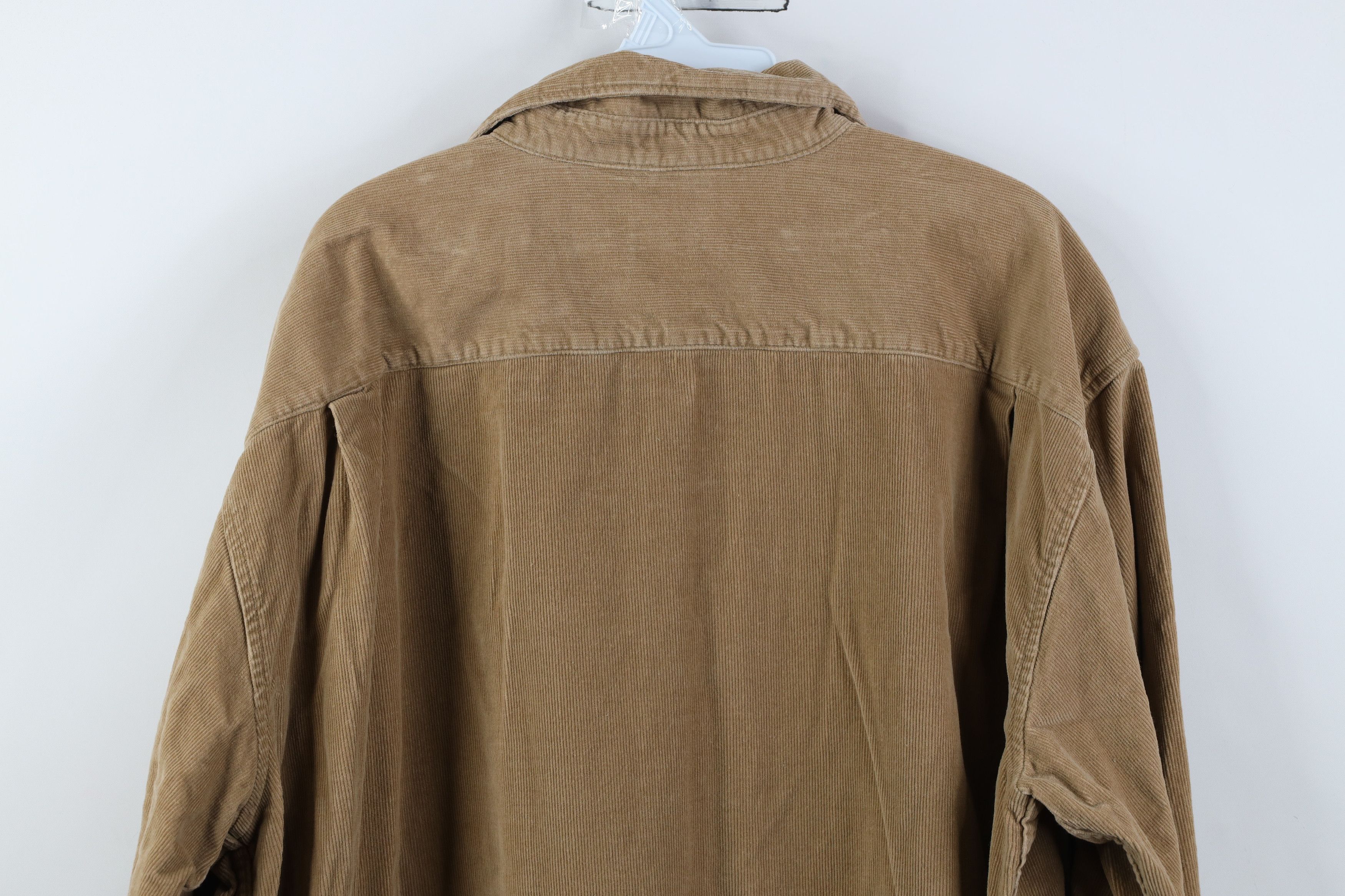 Gap Vintage 90s Y2K Gap Corduroy Collared Button Shirt Beige Tan Size US XXL / EU 58 / 5 - 11 Thumbnail