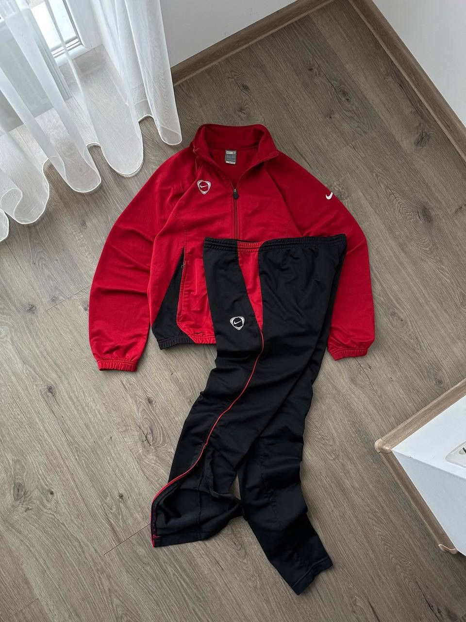 Vintage Nike Black Sportswear Red Tracksuit
