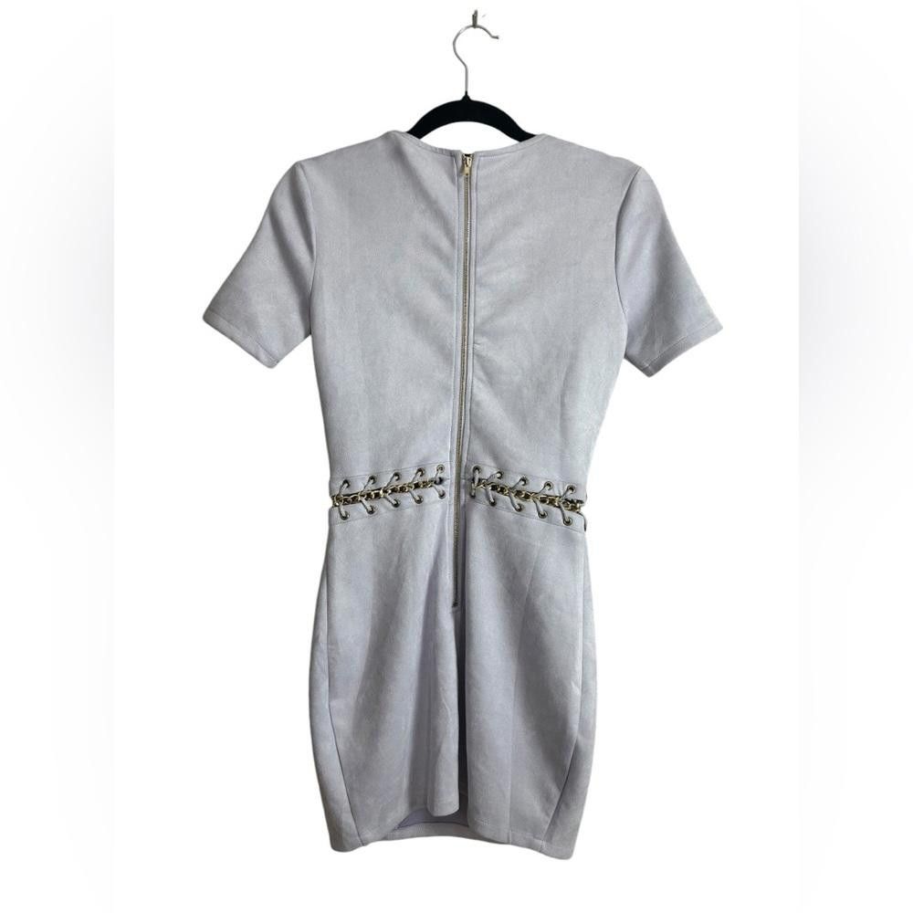 Designer Oh Polly l NWT Top Of The Chain Suede Mini Dress in Lilac 4 Size S / US 4 / IT 40 - 3 Thumbnail