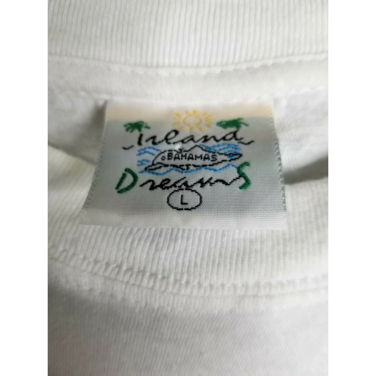 Other Vintage Freeport Bahamas T-Shirt - Graphic Tee - 1980s Mens L / Unisex White Cotton Blend - Beach Island Vacation Deadman Reef Size US L / EU 52-54 / 3 - 4 Thumbnail