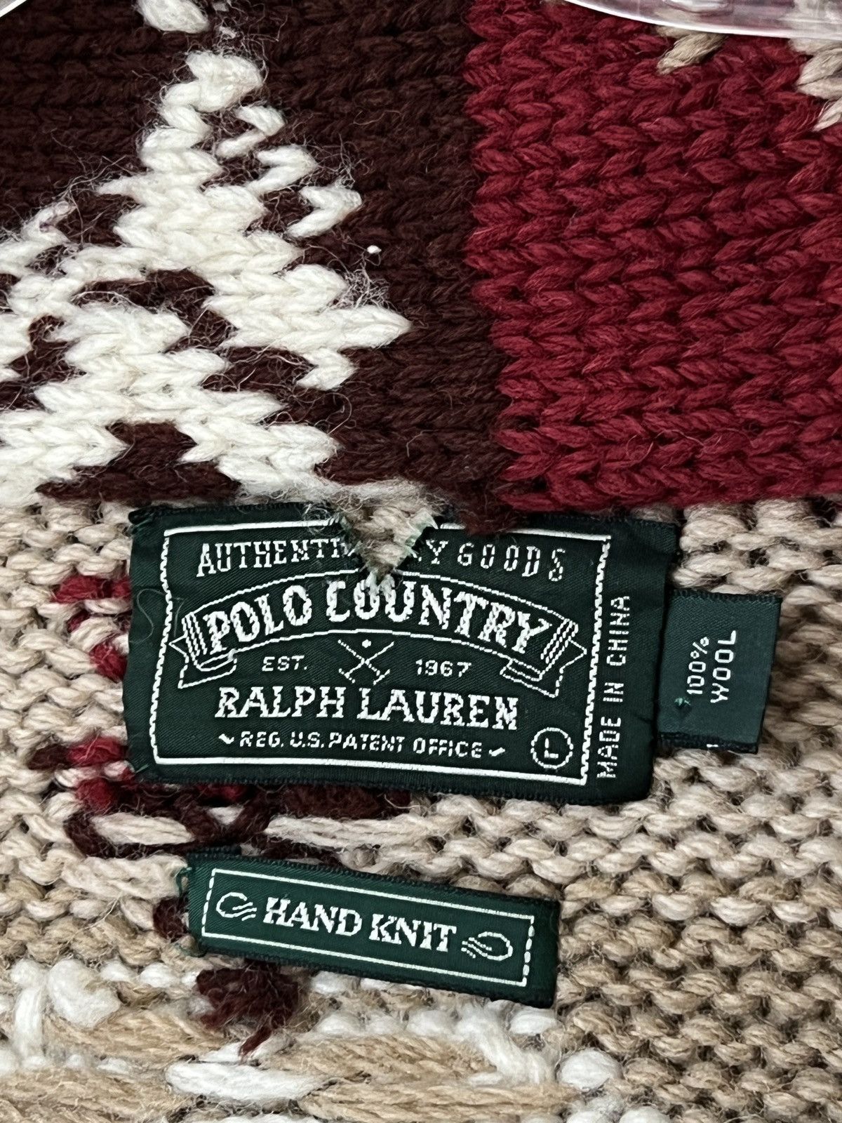 Polo Ralph Lauren Rare❗️Vintage Ralph Lauren Country Hand Knit Sweater Cardigan Size US L / EU 52-54 / 3 - 17 Thumbnail