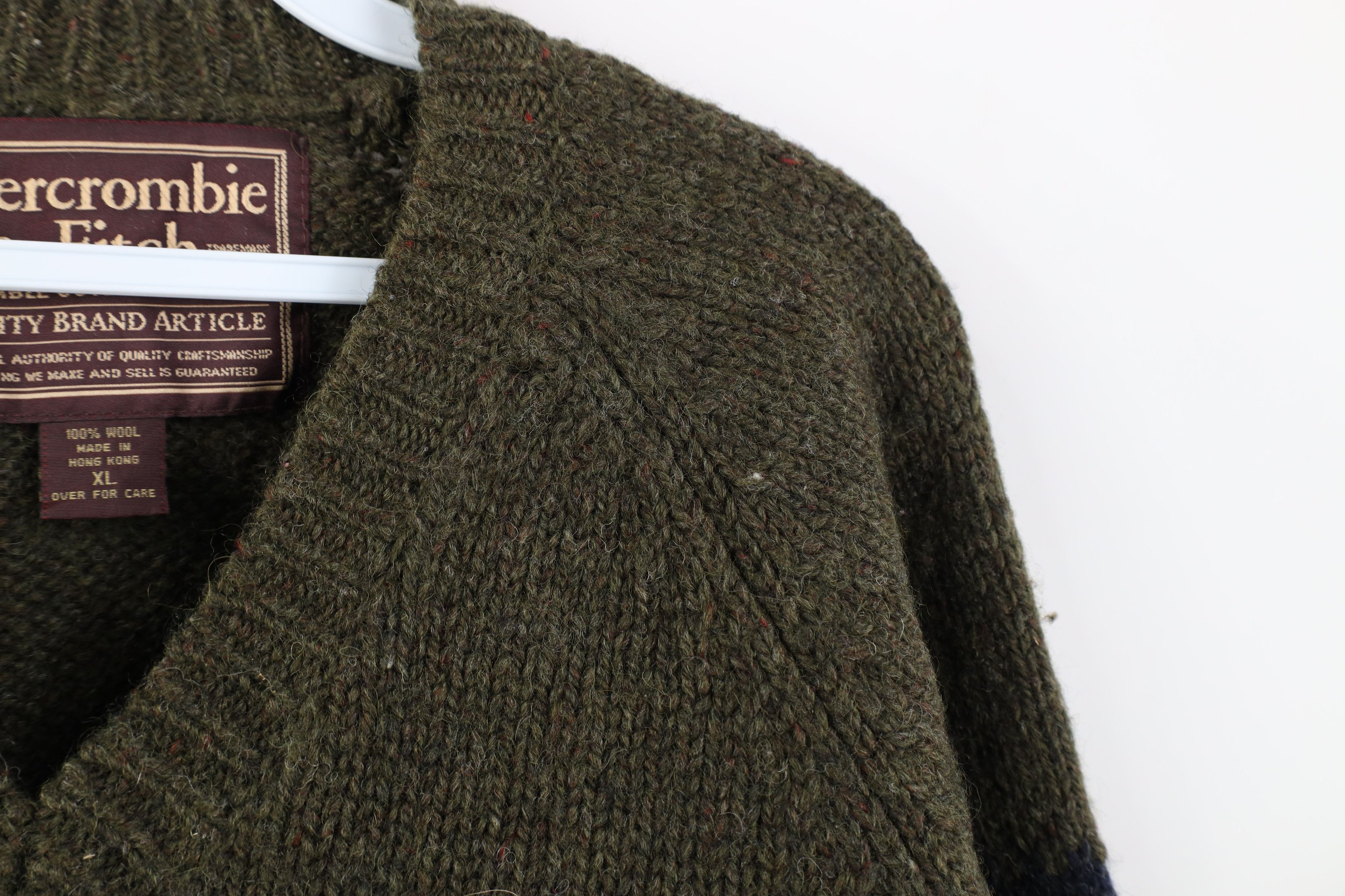 Abercrombie & Fitch Vintage 90s Abercrombie & Fitch V-Neck Sweater Earth Tone Size US XL / EU 56 / 4 - 4 Thumbnail