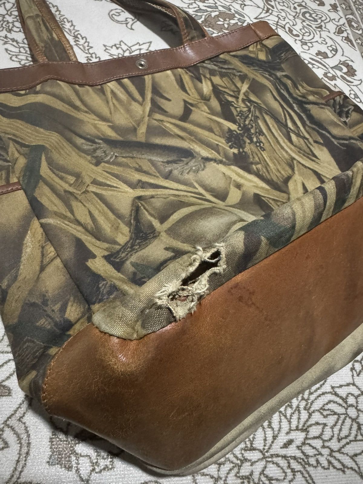 Japanese Brand × MasterPiece AW 18-20 MSPC x Real Camo Medium Luxury Leather Tote Bag Size ONE SIZE - 9 Thumbnail