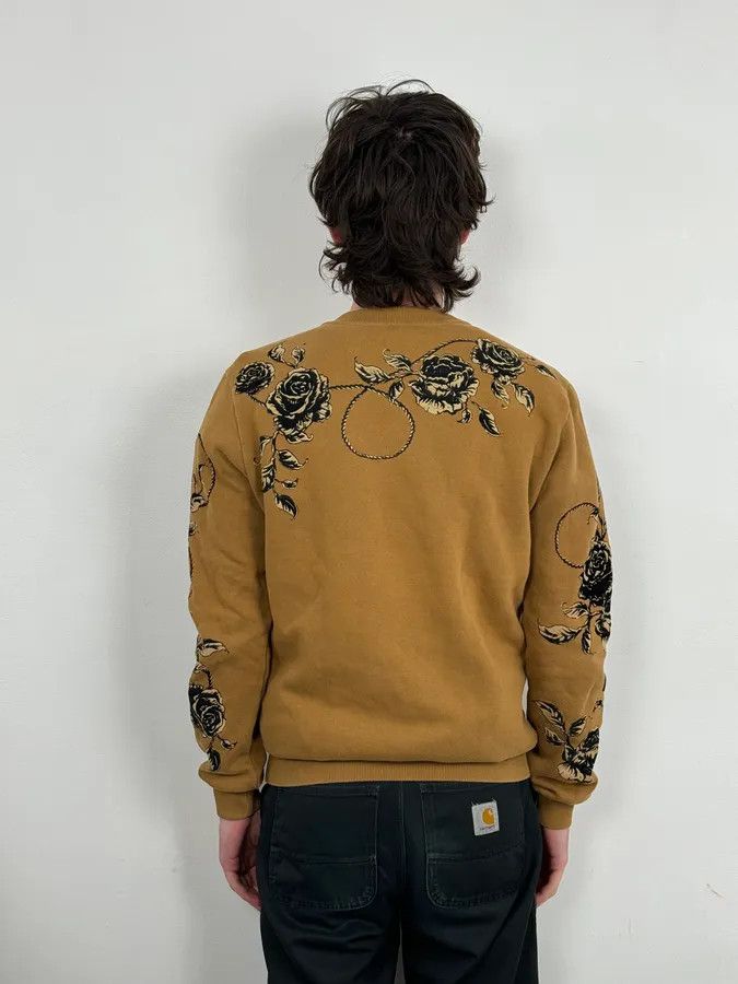 Dolce & Gabbana 2010s Dolce & Gabbana Mustard Embroidered Black Abstract Crewneck Sweater Size US M / EU 48-50 / 2 - 3 Thumbnail