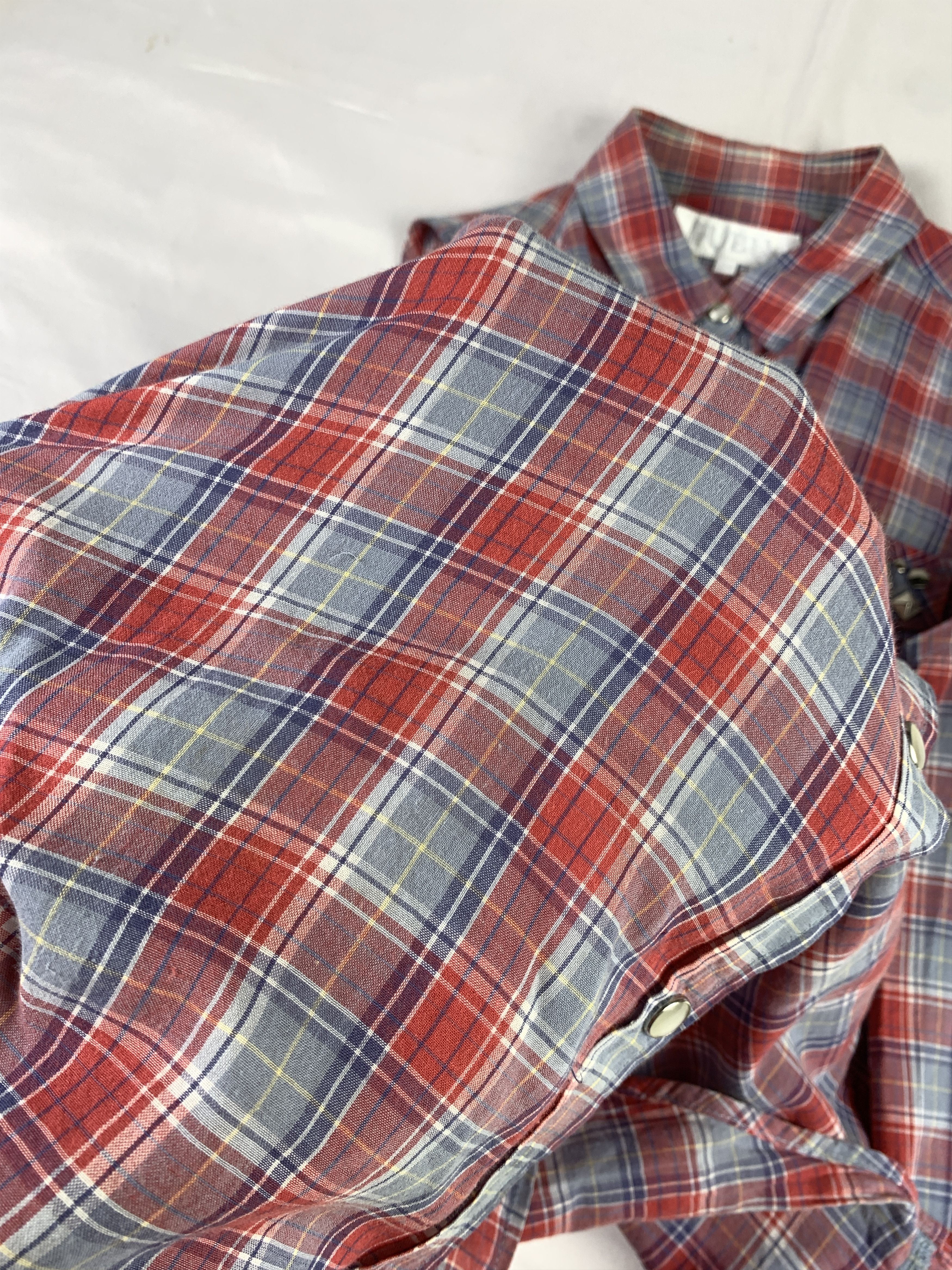 Fubu FUBU Plaid Studded Snap Sleeveless Shirt (M) Size M / US 6-8 / IT 42-44 - 10 Thumbnail