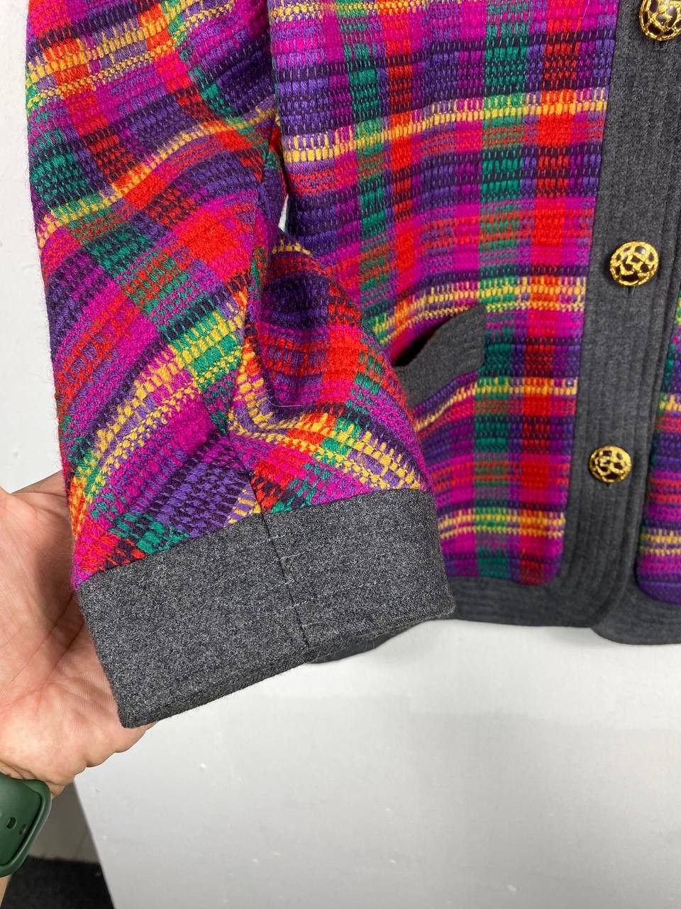 Japanese Brand japanese brand knitted multicolor jacket silk lining Size M / US 6-8 / IT 42-44 - 4 Thumbnail
