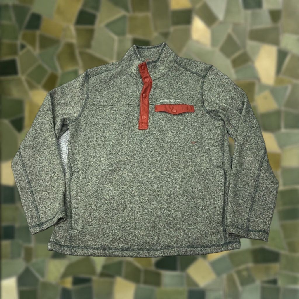 Eddie Bauer Eddie Bauer Sweatshirt Mens Pullover M Gray 1/4 Snap Embroidered Fleece Size US M / EU 48-50 / 2 - 1 Thumbnail