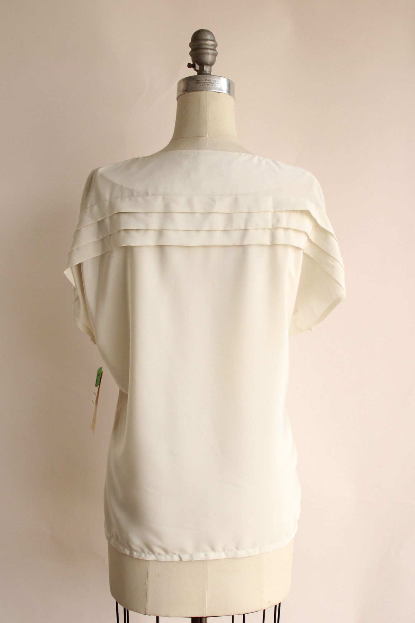 Other Vintage 1980s Blouse, NWT Kaki Roberts Winter White Shirt, S Size M / US 6-8 / IT 42-44 - 10 Thumbnail