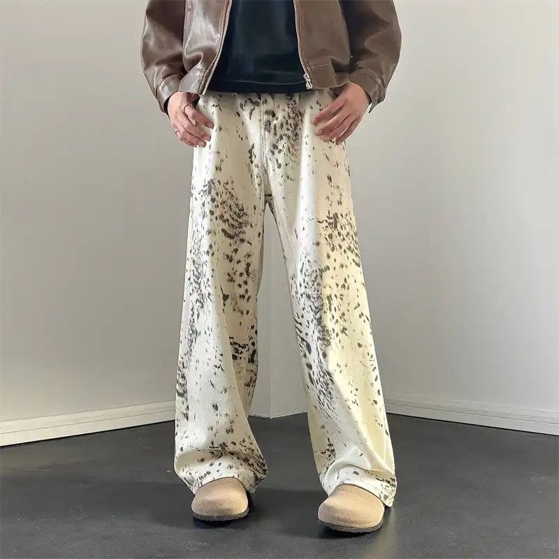 Japanese Brand × Vintage Leopard Printed Jeans Streetwear Fashion Baggy Hip-hop Loose Size US 28 / EU 44 - 4 Thumbnail