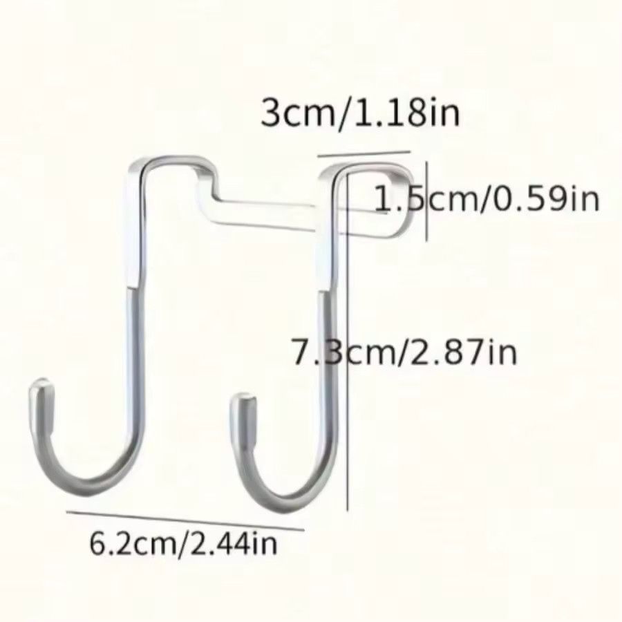 Other 1 Piece Silver Metal Seamless Hook, for Kitchens bathroom Size ONE SIZE - 3 Thumbnail